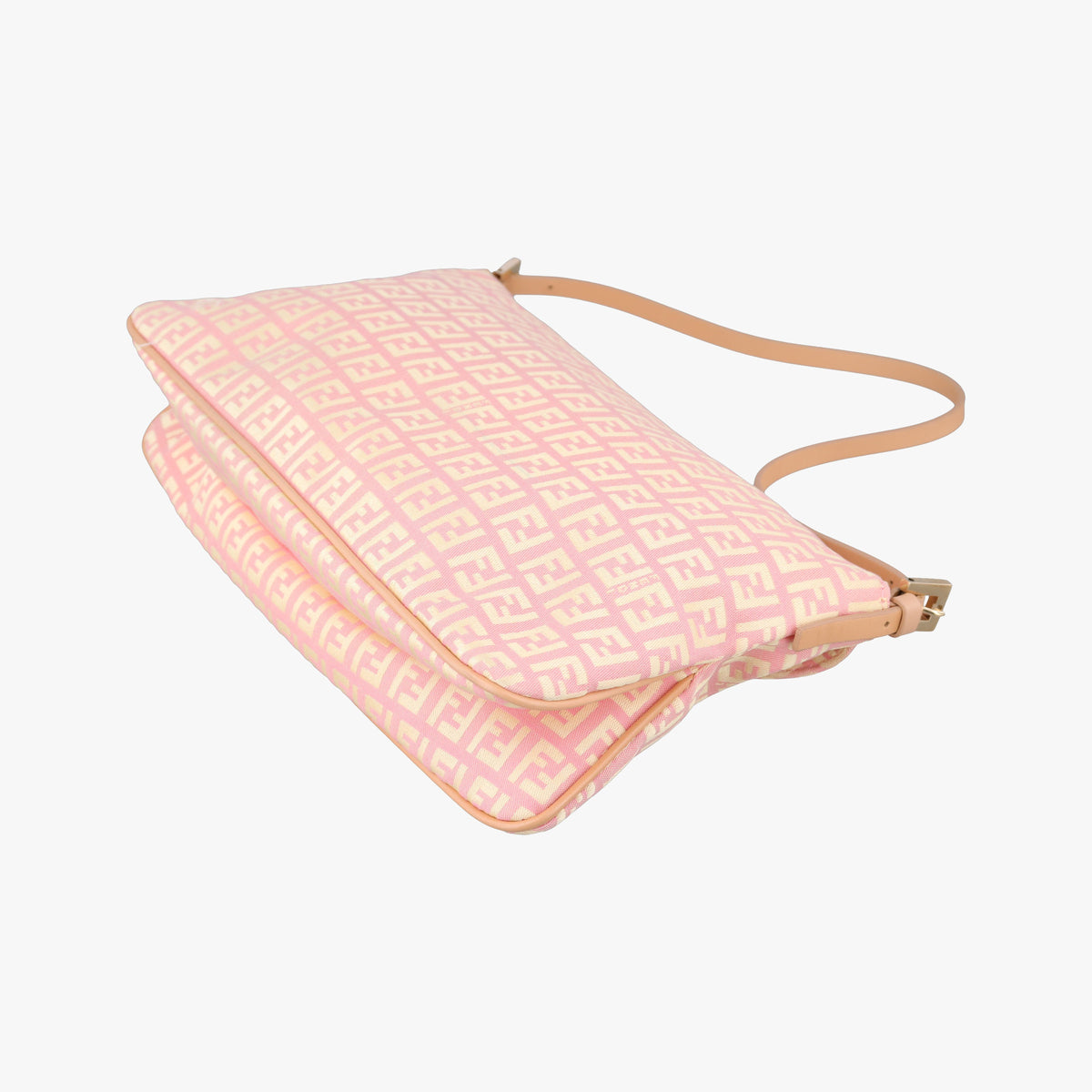 Pre-owned Fendi Mamma Bucket Pink Canvas×Leather 8BR002 shoulderbag | stylenewstar