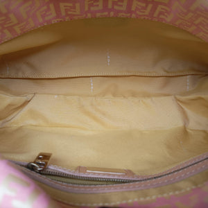 Pre-owned Fendi Mamma Bucket Pink Canvas×Leather 8BR002 shoulderbag | stylenewstar