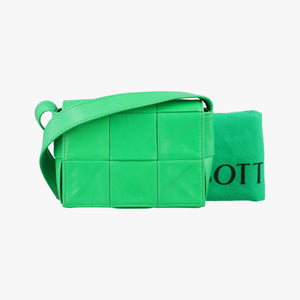 Pre-owned Bottega Veneta candy cassette Green lambskin  shoulderbag | stylenewstar