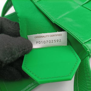 Pre-owned Bottega Veneta candy cassette Green lambskin  shoulderbag | stylenewstar
