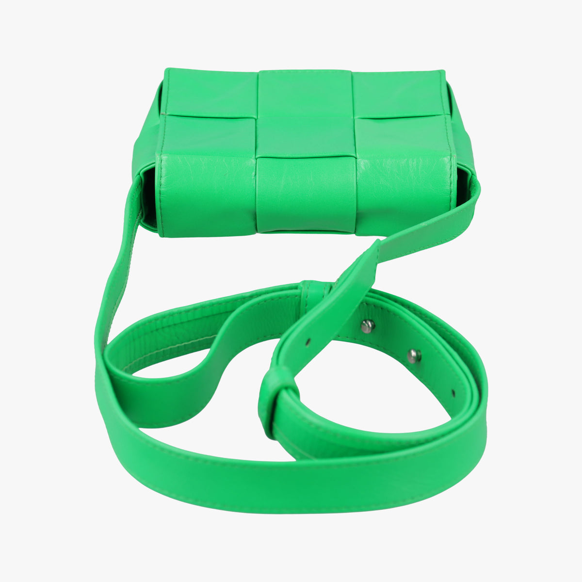 Pre-owned Bottega Veneta candy cassette Green lambskin  shoulderbag | stylenewstar