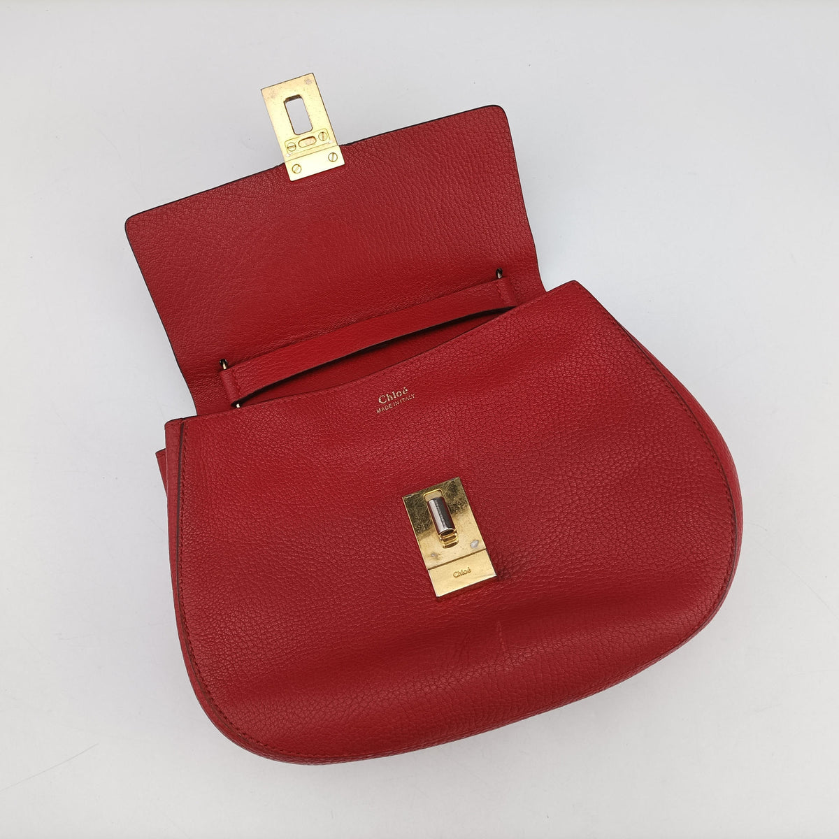 Vintage Chloe DREW Red Leather  shoulderbag | stylenewstar