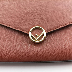 Vintage Fendi Kan I F Brown Leather 8BS032 shoulderbag | stylenewstar