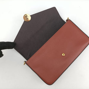 Vintage Fendi Kan I F Brown Leather 8BS032 shoulderbag | stylenewstar