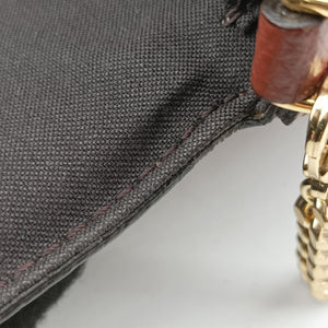 Vintage Fendi Kan I F Brown Leather 8BS032 shoulderbag | stylenewstar