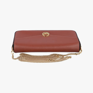Vintage Fendi Kan I F Brown Leather 8BS032 shoulderbag | stylenewstar