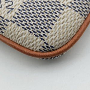 Pre-owned Louis Vuitton Pochette Mila MM AZUR Damier Canvas N60027 handbag | stylenewstar