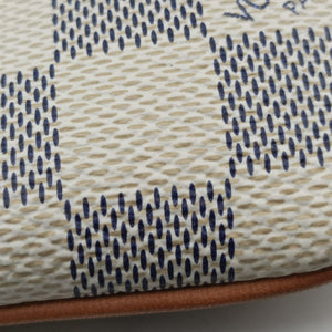 Pre-owned Louis Vuitton Pochette Mila MM AZUR Damier Canvas N60027 handbag | stylenewstar