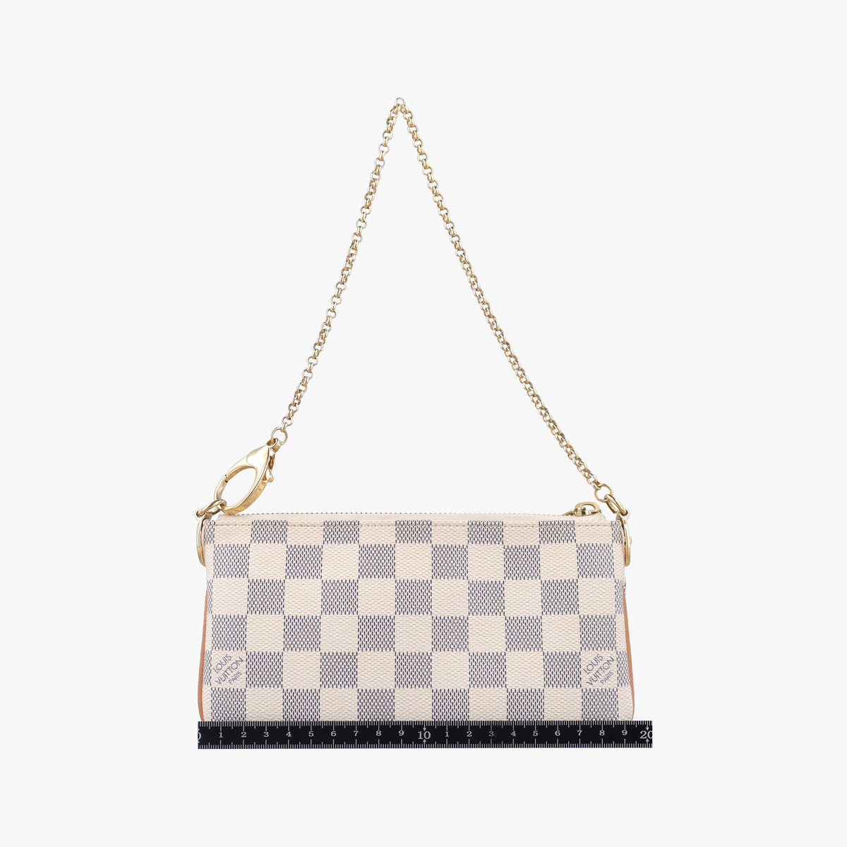 Pre-owned Louis Vuitton Pochette Mila MM AZUR Damier Canvas N60027 handbag | stylenewstar