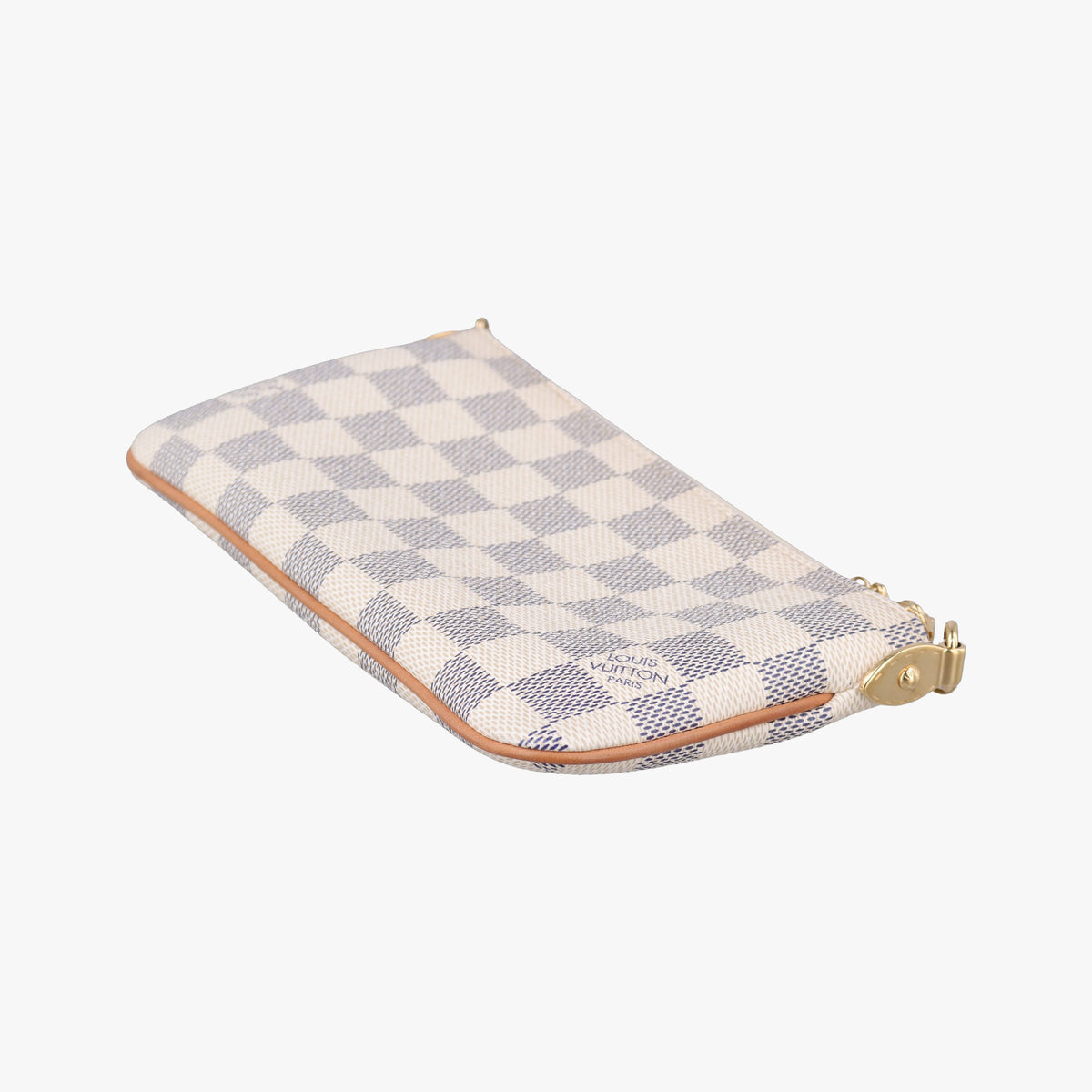 Pre-owned Louis Vuitton Pochette Mila MM AZUR Damier Canvas N60027 handbag | stylenewstar