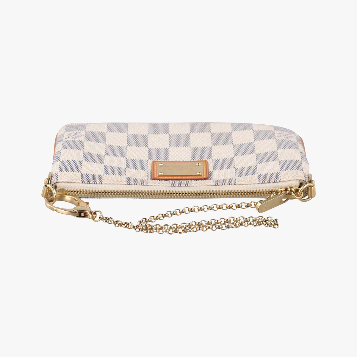 Pre-owned Louis Vuitton Pochette Mila MM AZUR Damier Canvas N60027 handbag | stylenewstar