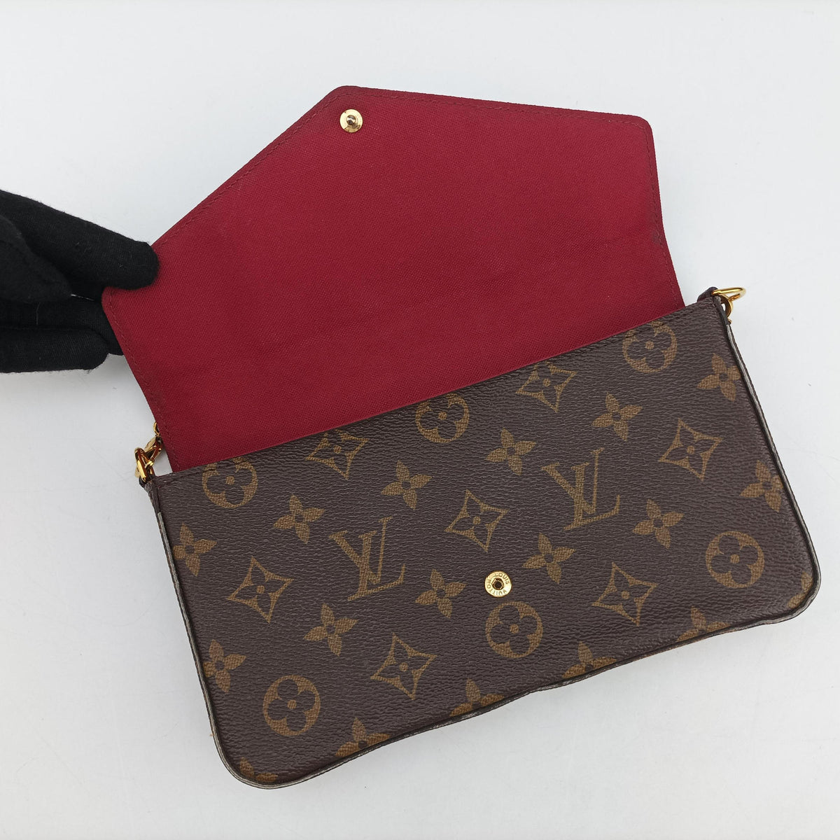 Secondhand Louis Vuitton Pochette Felicie Brown Monogram Canvas M61276 shoulderbag | stylenewstar