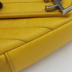 Pre-owned Yves Saint Laurent Baby Chai Yellow Leather 399289 shoulderbag | stylenewstar
