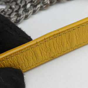 Pre-owned Yves Saint Laurent Baby Chai Yellow Leather 399289 shoulderbag | stylenewstar