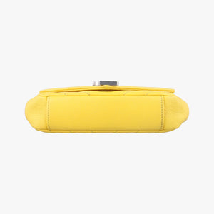Pre-owned Yves Saint Laurent Baby Chai Yellow Leather 399289 shoulderbag | stylenewstar