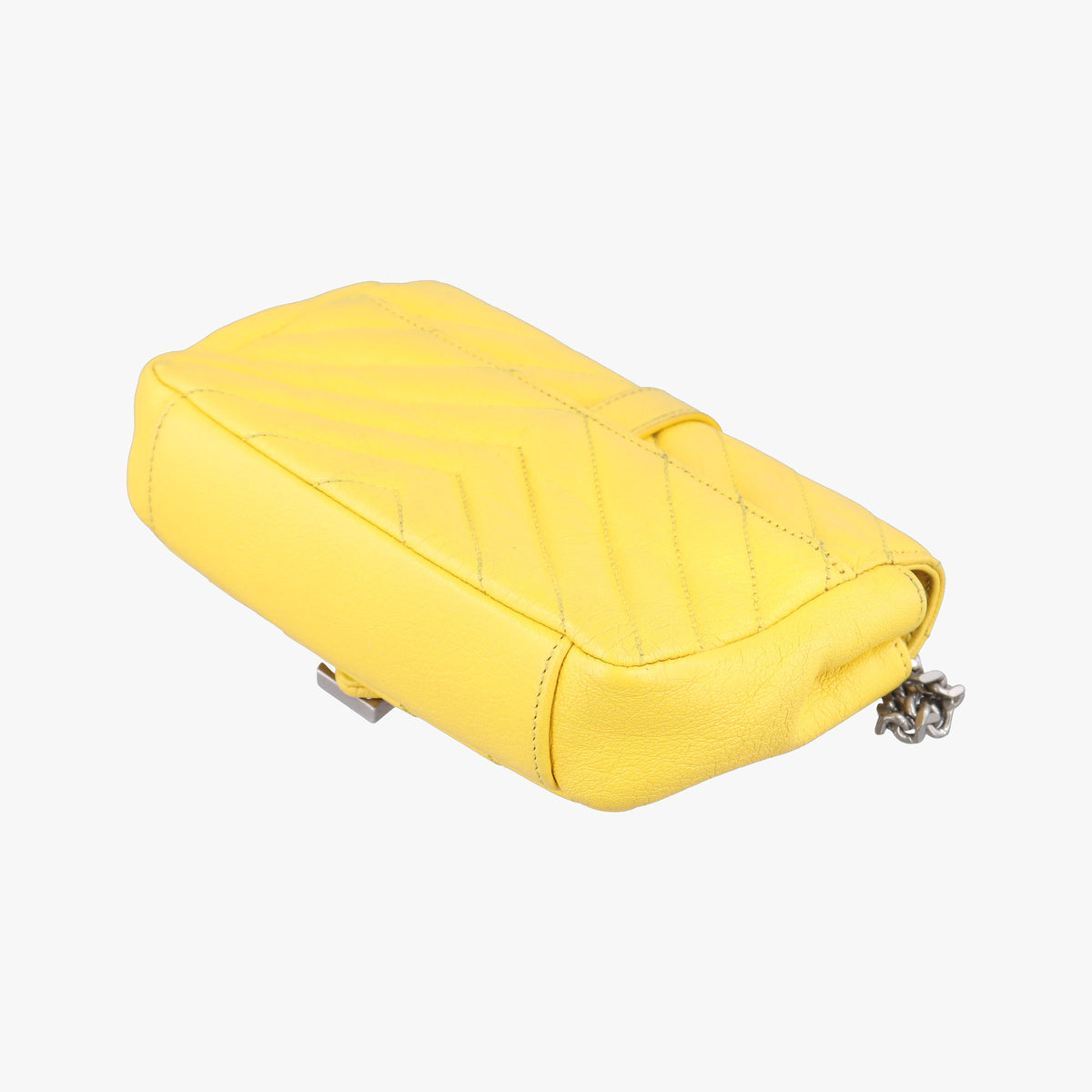 Pre-owned Yves Saint Laurent Baby Chai Yellow Leather 399289 shoulderbag | stylenewstar