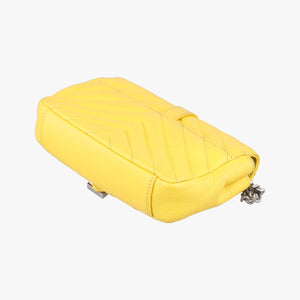 Pre-owned Yves Saint Laurent Baby Chai Yellow Leather 399289 shoulderbag | stylenewstar