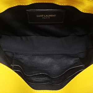 Pre-owned Yves Saint Laurent Baby Chai Yellow Leather 399289 shoulderbag | stylenewstar