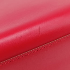 Pre-owned Delvaux Brillon MM Red leather  handbag | stylenewstar