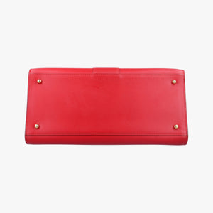 Pre-owned Delvaux Brillon MM Red leather  handbag | stylenewstar