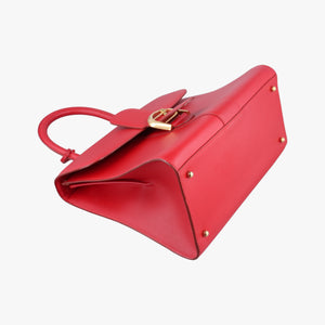 Pre-owned Delvaux Brillon MM Red leather  handbag | stylenewstar