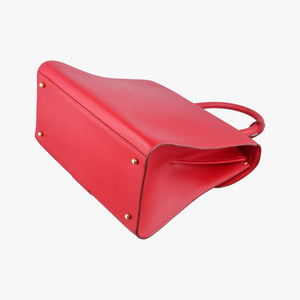Pre-owned Delvaux Brillon MM Red leather  handbag | stylenewstar