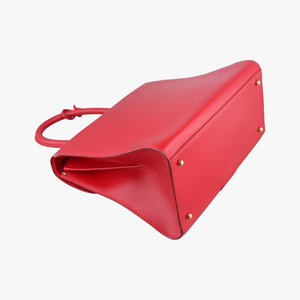Pre-owned Delvaux Brillon MM Red leather  handbag | stylenewstar