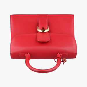 Pre-owned Delvaux Brillon MM Red leather  handbag | stylenewstar