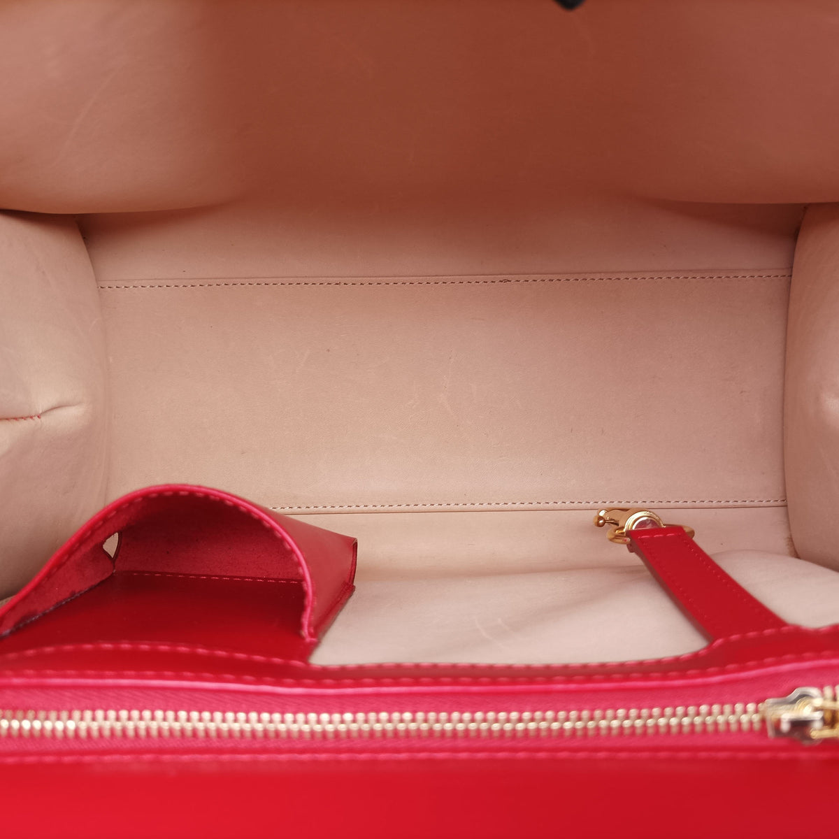 Pre-owned Delvaux Brillon MM Red leather  handbag | stylenewstar