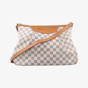 Pre-owned Louis Vuitton SIRACUSA MM Azur Damier Canvas N41112 shoulderbag | stylenewstar