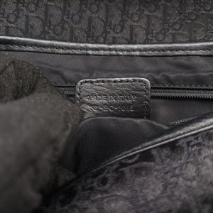 Pre-owned Christian Dior Trotter Street Chic Black Canvas x Leather  shoulderbag | stylenewstar