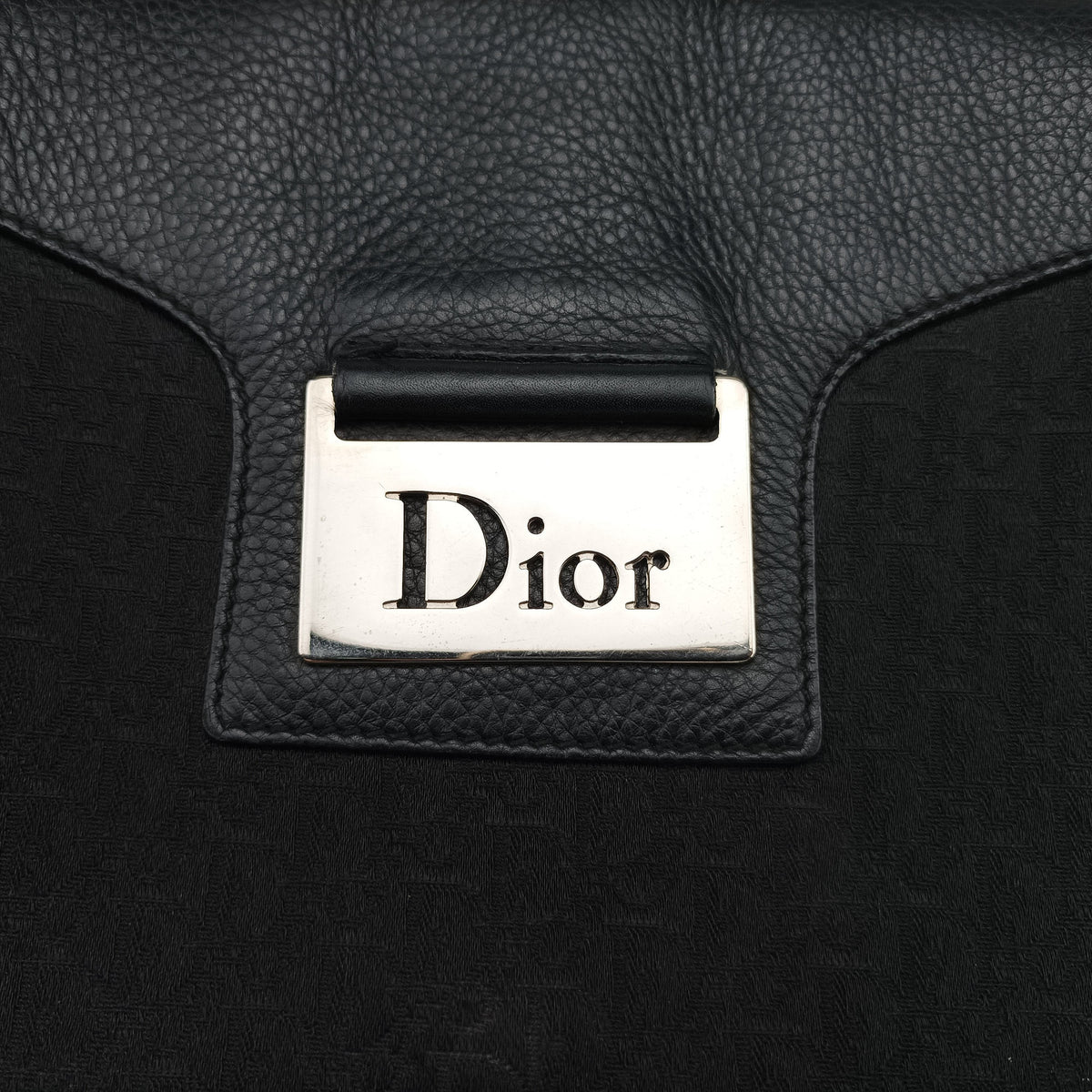 Pre-owned Christian Dior Trotter Street Chic Black Canvas x Leather  shoulderbag | stylenewstar