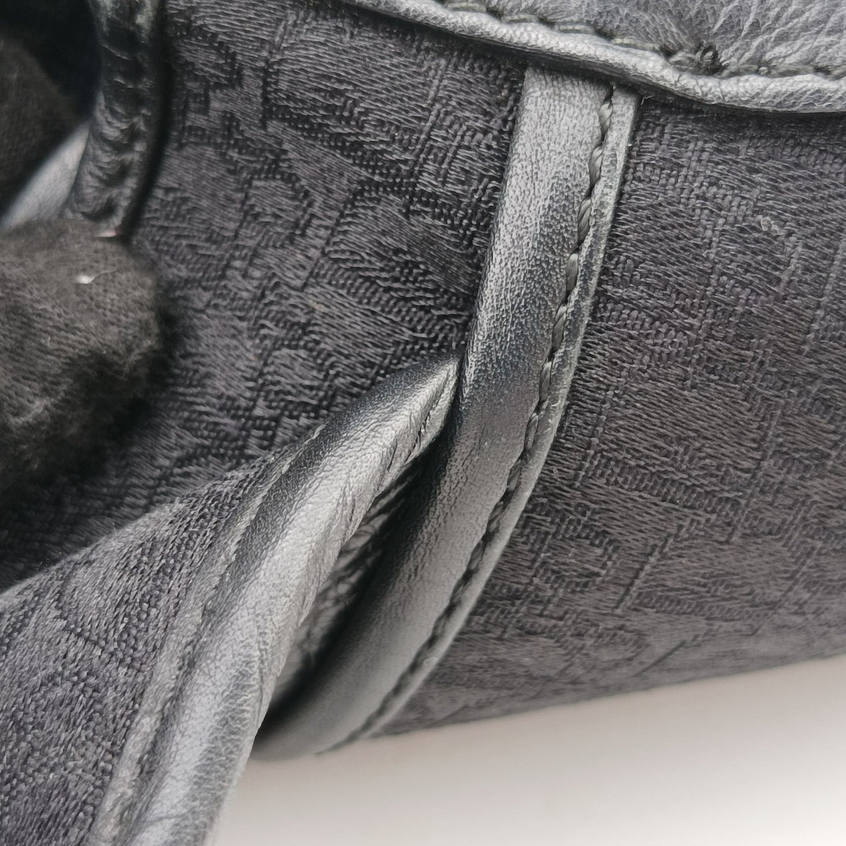 Pre-owned Christian Dior Trotter Street Chic Black Canvas x Leather  shoulderbag | stylenewstar
