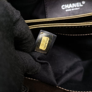 Pre-owned Chanel Mademoiselle Bowling Golden Patent A50557 shoulderbag | stylenewstar