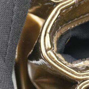Pre-owned Chanel Mademoiselle Bowling Golden Patent A50557 shoulderbag | stylenewstar