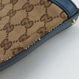 Pre-owned Gucci GG Craft Beige x Blue Canvas×Leather 247209 handbag | stylenewstar