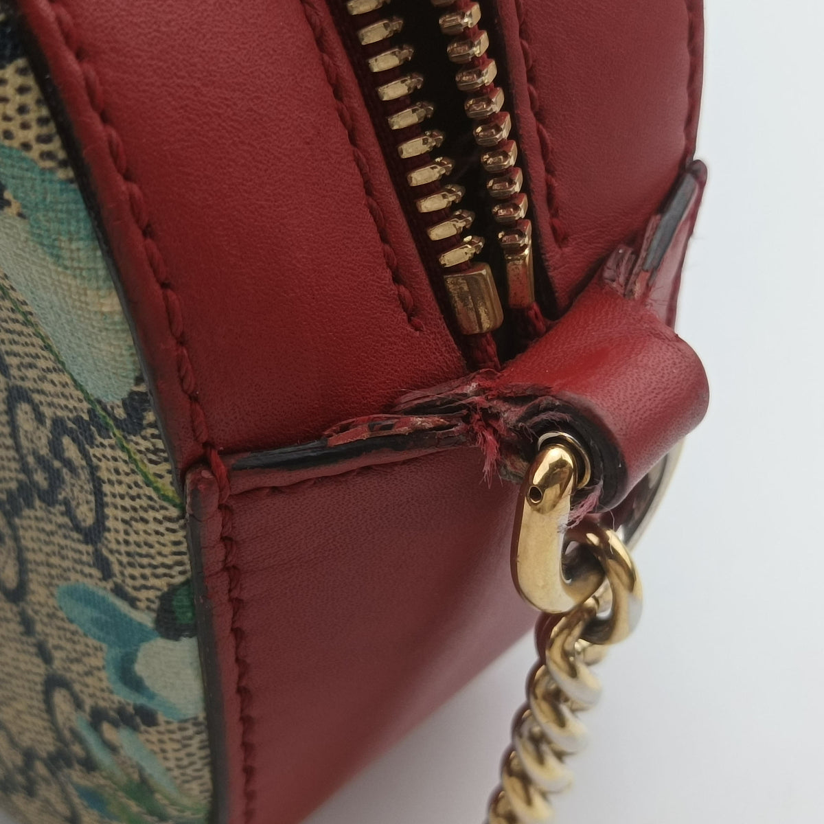 Pre-owned Gucci GG Blooms beige×Multicolour PVC coated canvas×Leather 409535 shoulderbag | stylenewstar