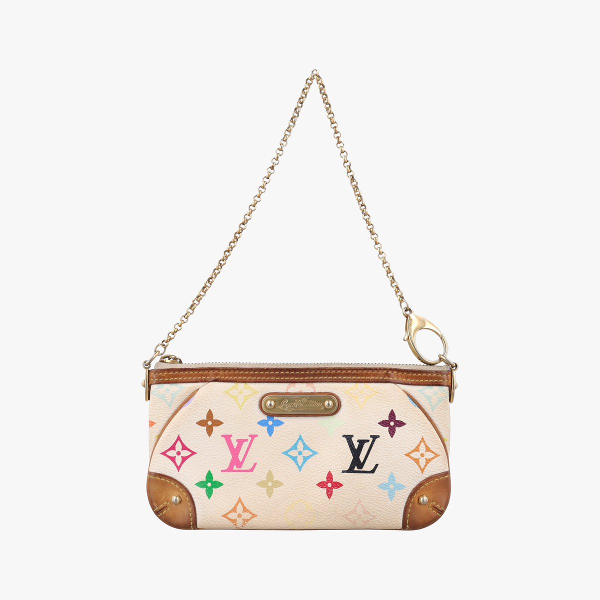 Secondhand Louis Vuitton Pochette Mira MM Pouch white Monogram Multicolor M60096 shoulderbag | stylenewstar