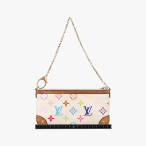 Secondhand Louis Vuitton Pochette Mira MM Pouch white Monogram Multicolor M60096 shoulderbag | stylenewstar