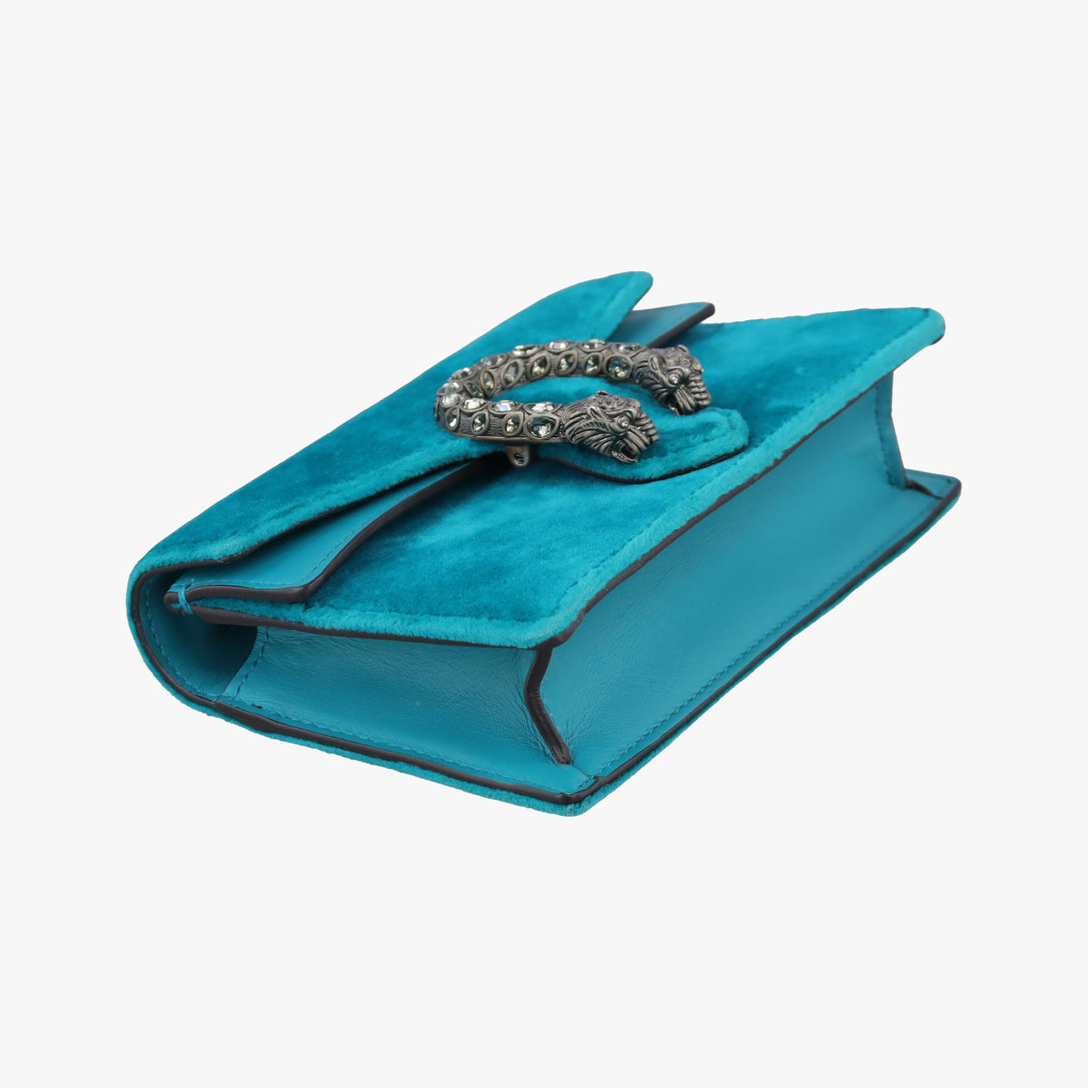 Pre-owned Gucci Dionysus Blue velour 476432 shoulderbag | stylenewstar