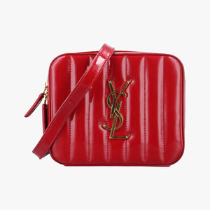 Pre-owned Yves Saint Laurent VICKY Red Patent Leather 557574 bum bag/waist bag | stylenewstar