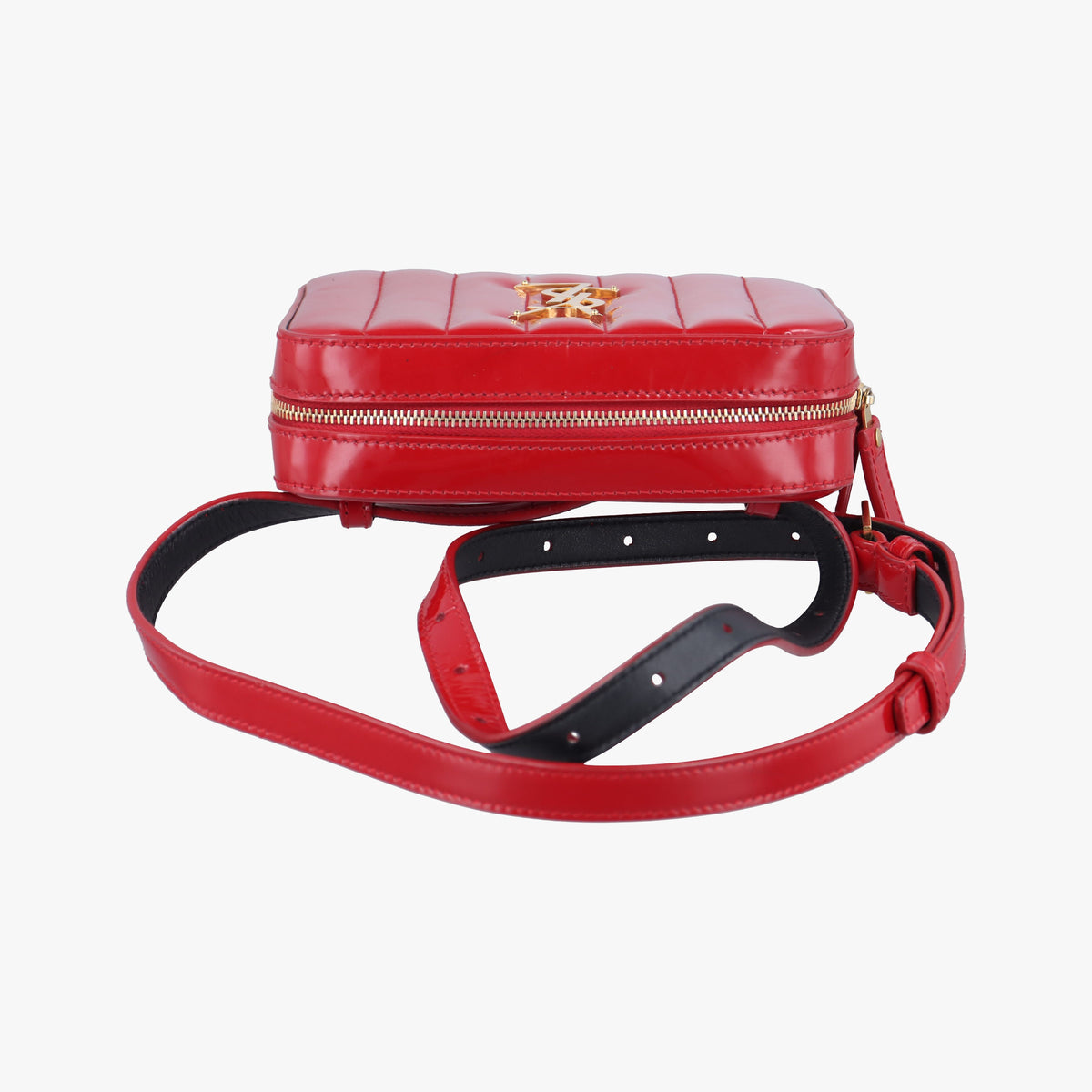 Pre-owned Yves Saint Laurent VICKY Red Patent Leather 557574 bum bag/waist bag | stylenewstar