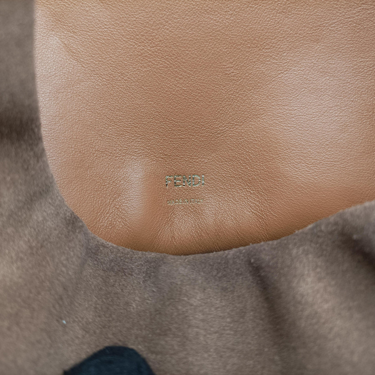 Pre-owned Fendi Flip Brown Suede × Leather 8BT303 shoulderbag | stylenewstar