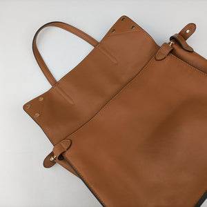 Pre-owned Fendi Flip Brown Suede × Leather 8BT303 shoulderbag | stylenewstar