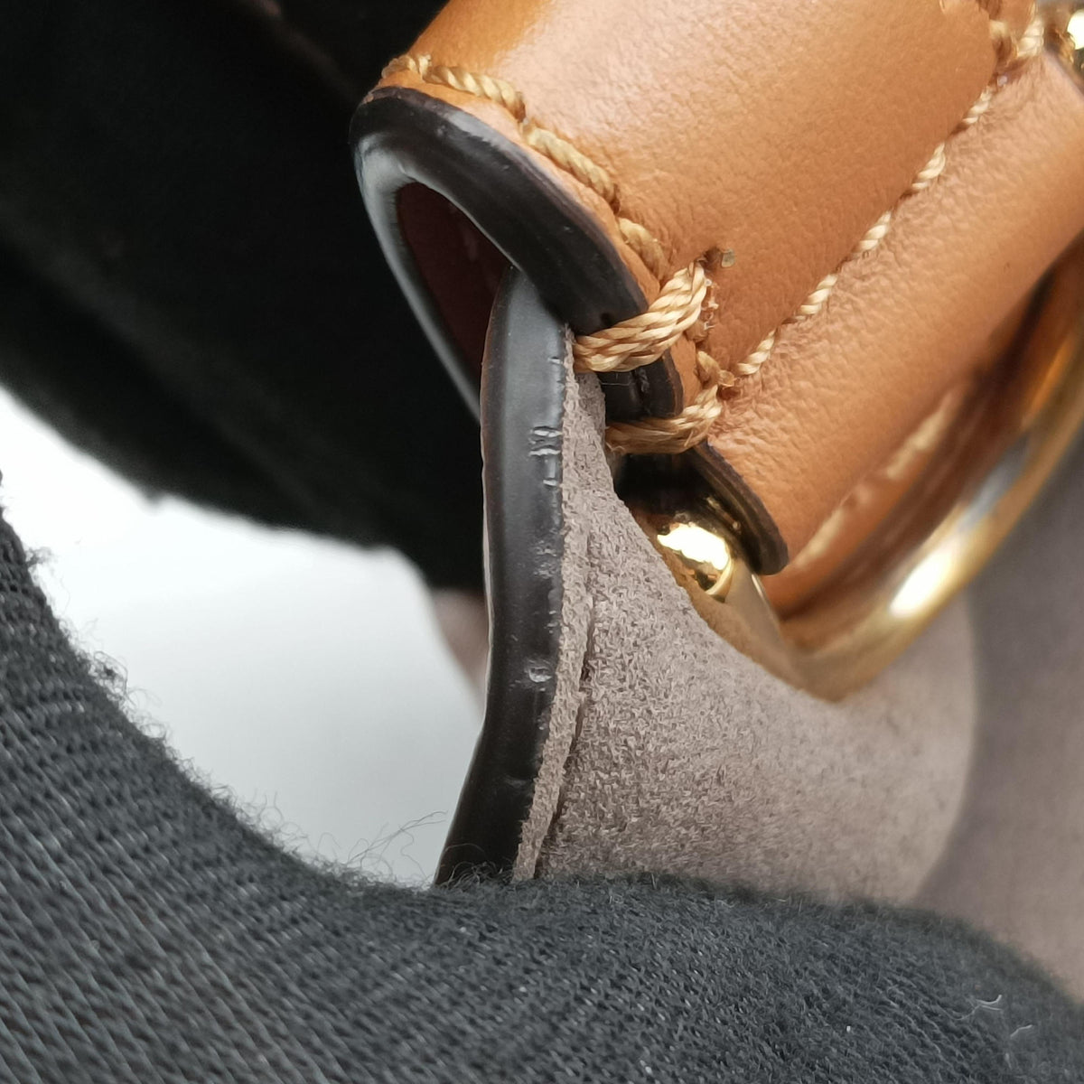 Pre-owned Fendi Flip Brown Suede × Leather 8BT303 shoulderbag | stylenewstar