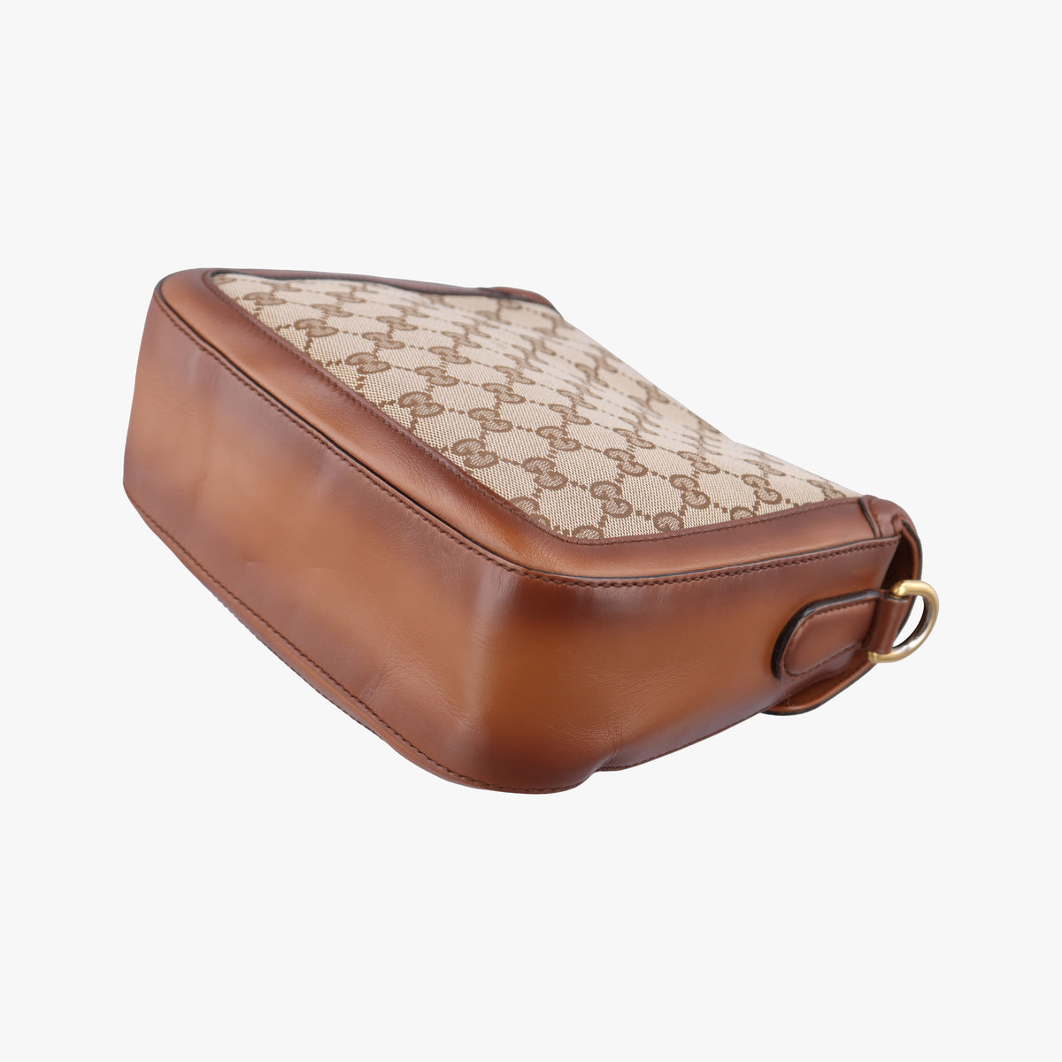 Pre-owned Gucci Horsebit Lady Web Beige×Brown Canvas×Leather 383848 shoulderbag | stylenewstar