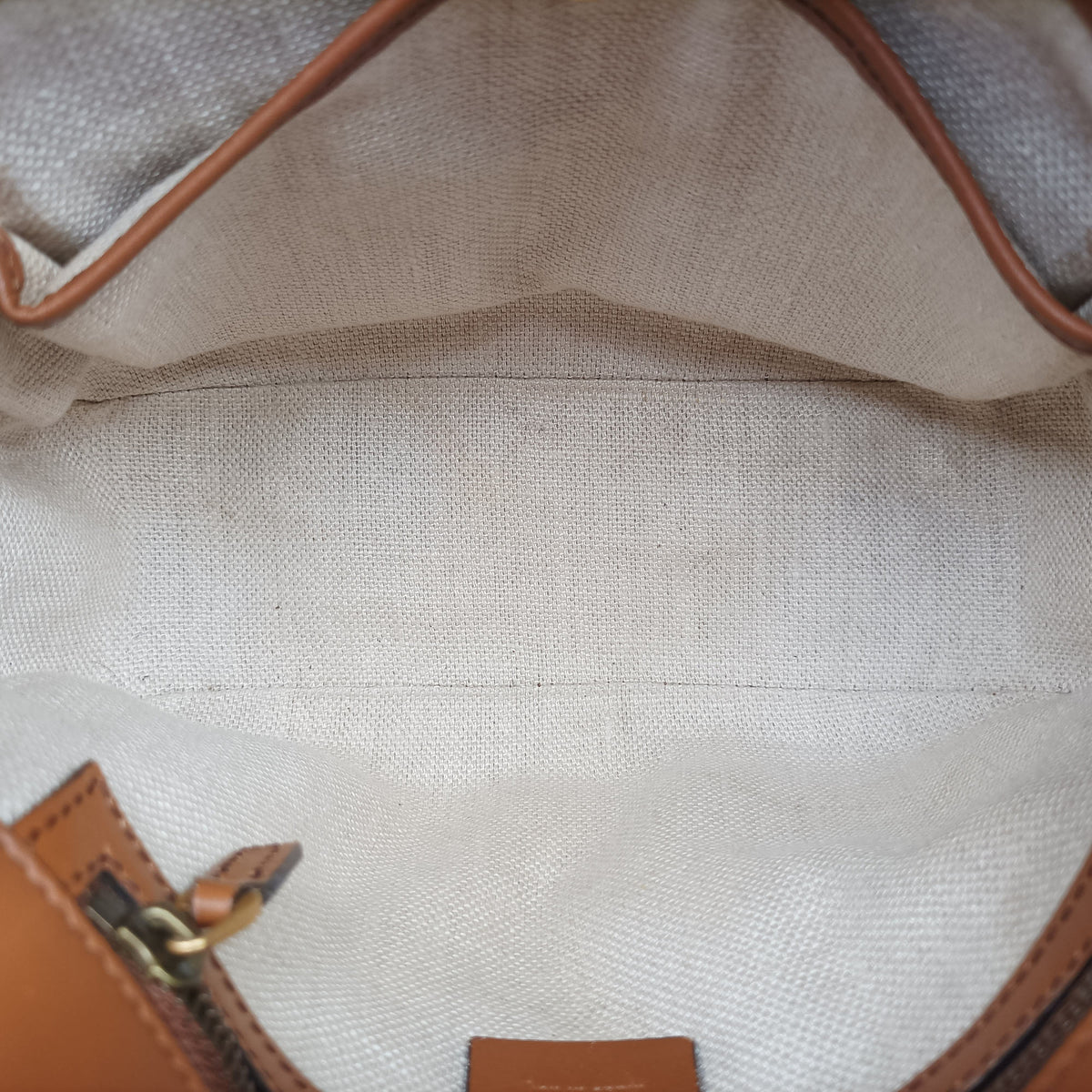 Pre-owned Gucci Horsebit Lady Web Beige×Brown Canvas×Leather 383848 shoulderbag | stylenewstar