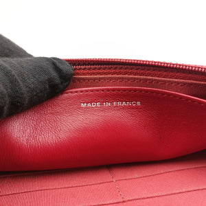 Secondhand Chanel Matelasse coco mark Red lambskin A33814 shoulderbag | stylenewstar