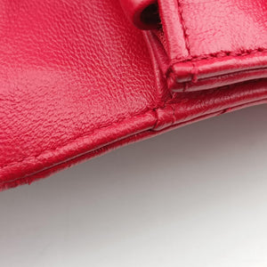 Secondhand Chanel Matelasse coco mark Red lambskin A33814 shoulderbag | stylenewstar