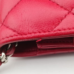 Secondhand Chanel Matelasse coco mark Red lambskin A33814 shoulderbag | stylenewstar